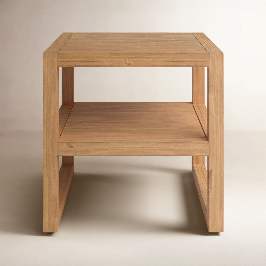 Modica Solid Wood End Table with Storage